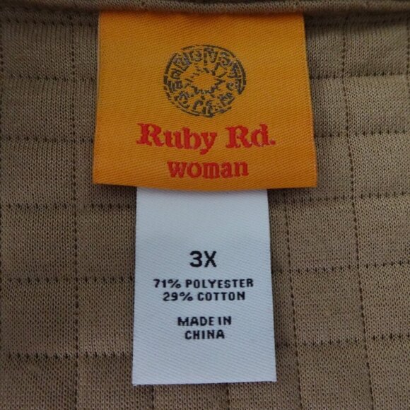 Ruby Rd Jacket Women's Plus Size 3X Black Windowpane Relaxed Fit Snap Front - Picture 6 of 10